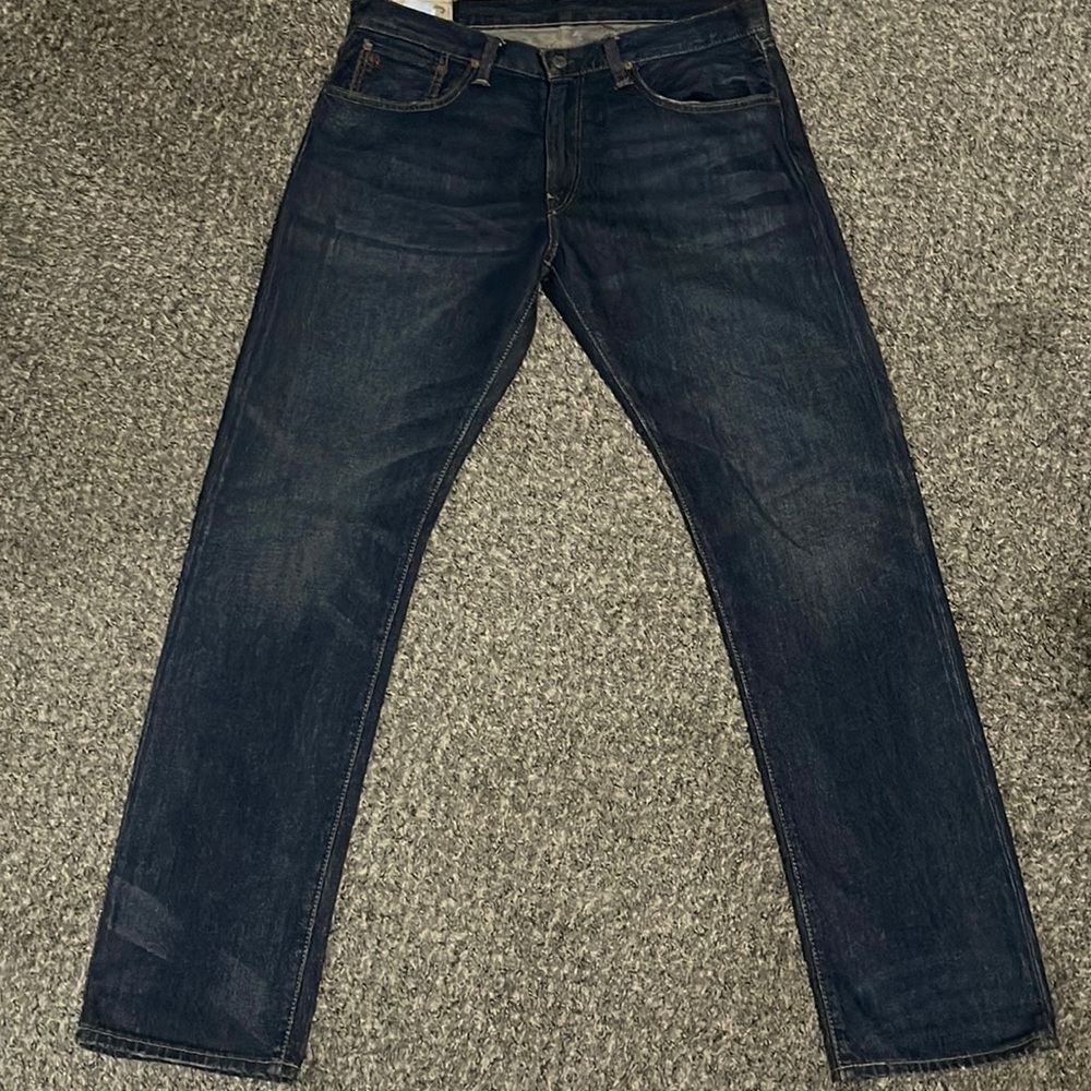 Blue Hampton Straight Jeans Polo by Ralph Lauren. Size 32”x32”.